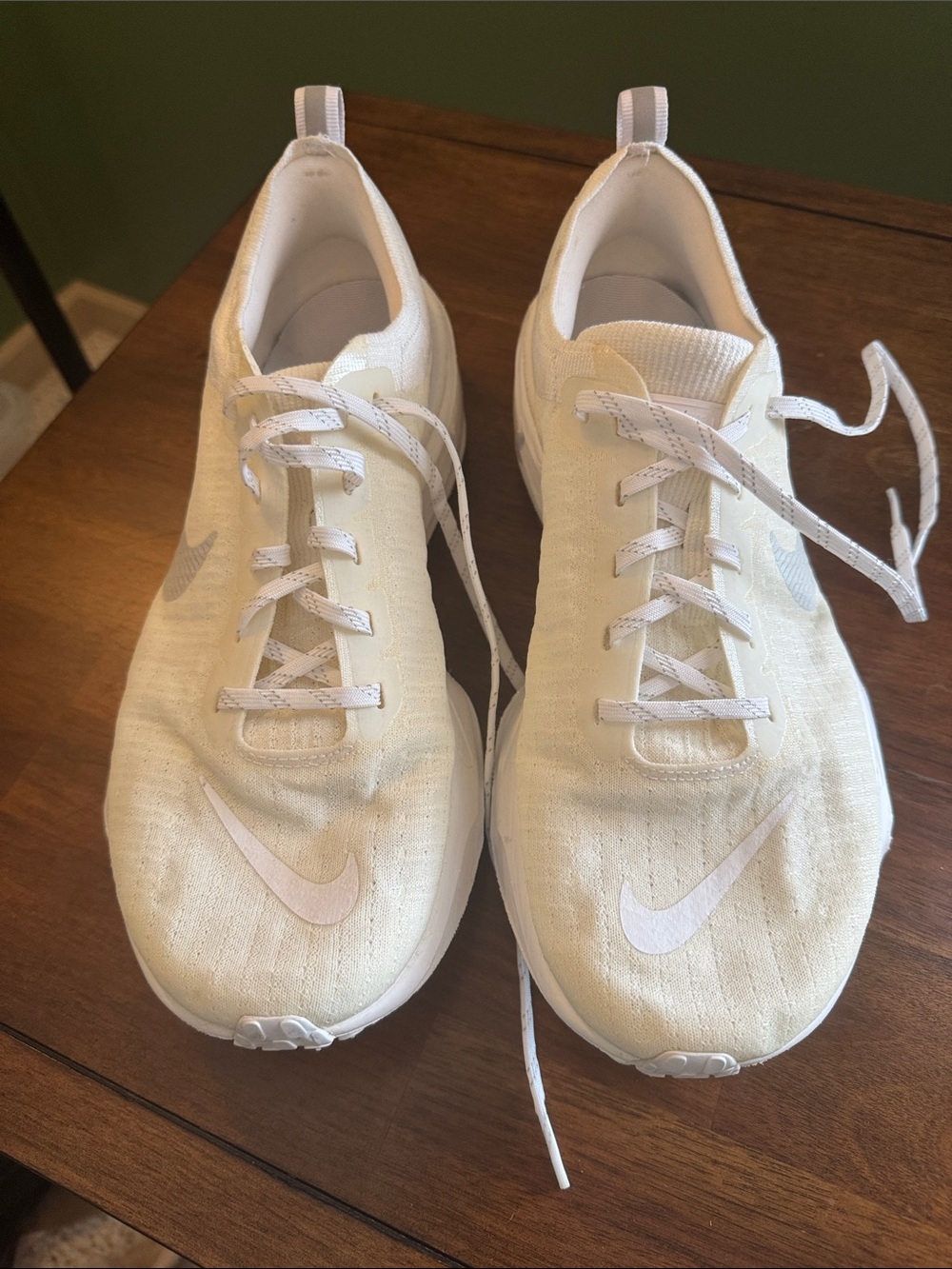 Nike Cream/White Minimalist Athletic Sneakers